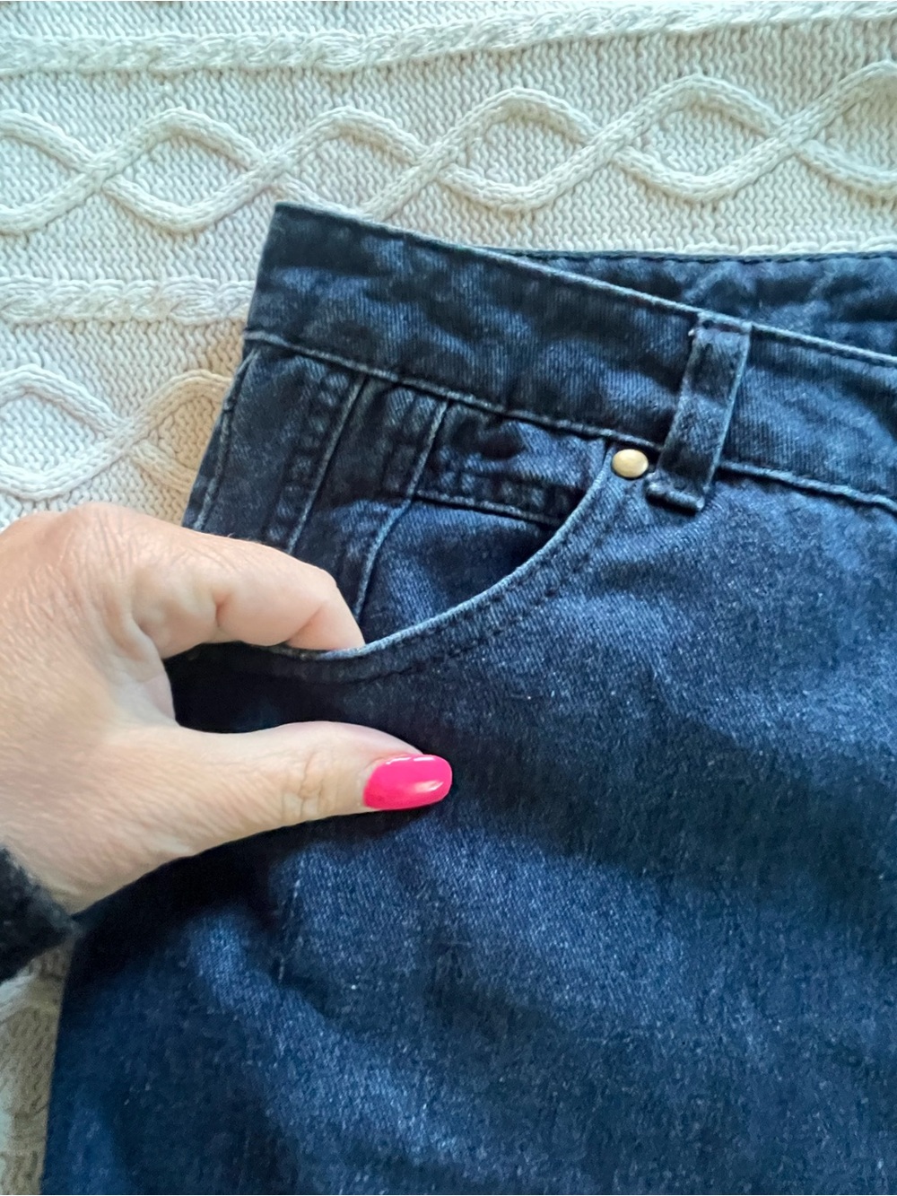 Jessica London Classic Straight Leg Jeans in Dark Blue Women’s Size 16W Petite - Picture 8 of 15